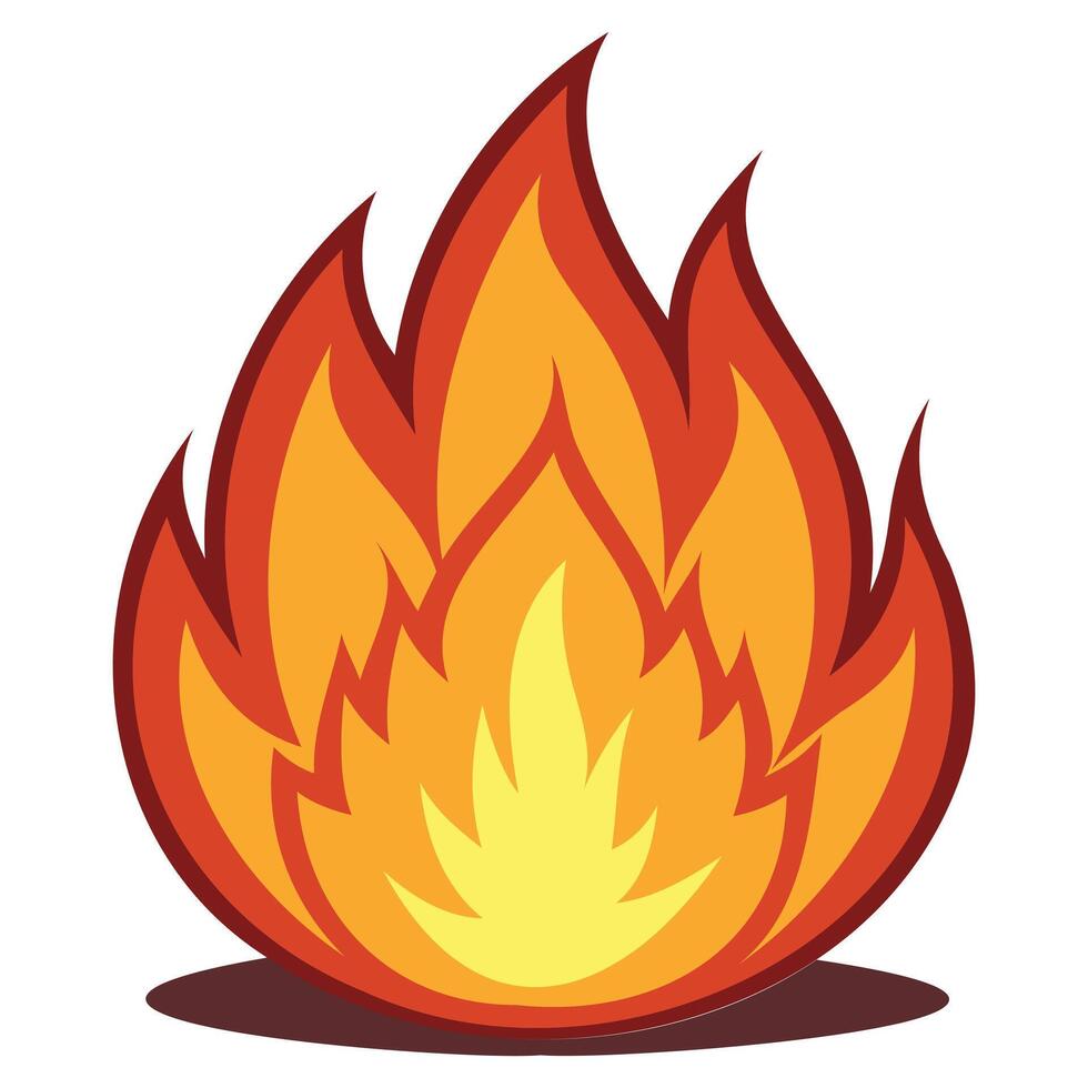 Hot Fire Shapes for Graphic Design vector