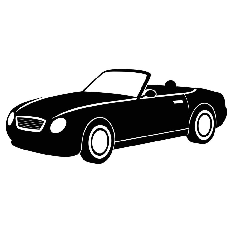 Modern Vehicle Silhouette in Black vector