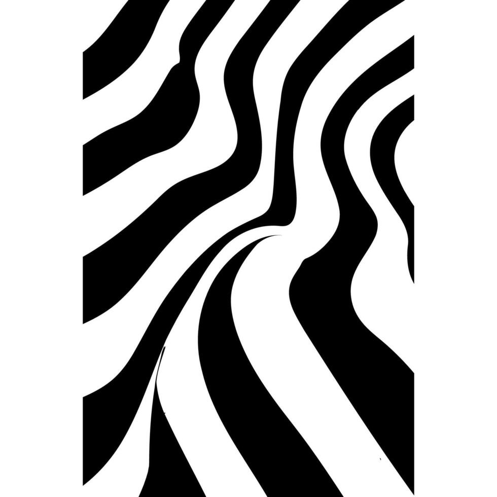 Zebra Inspired Black White Pattern vector