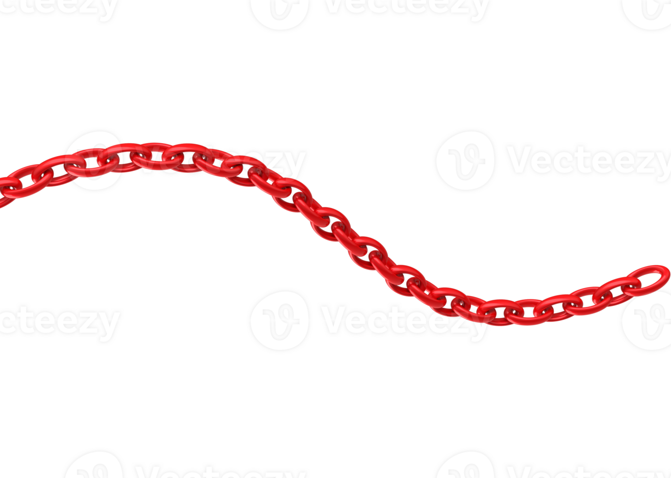 a red chain with a loop on it design png
