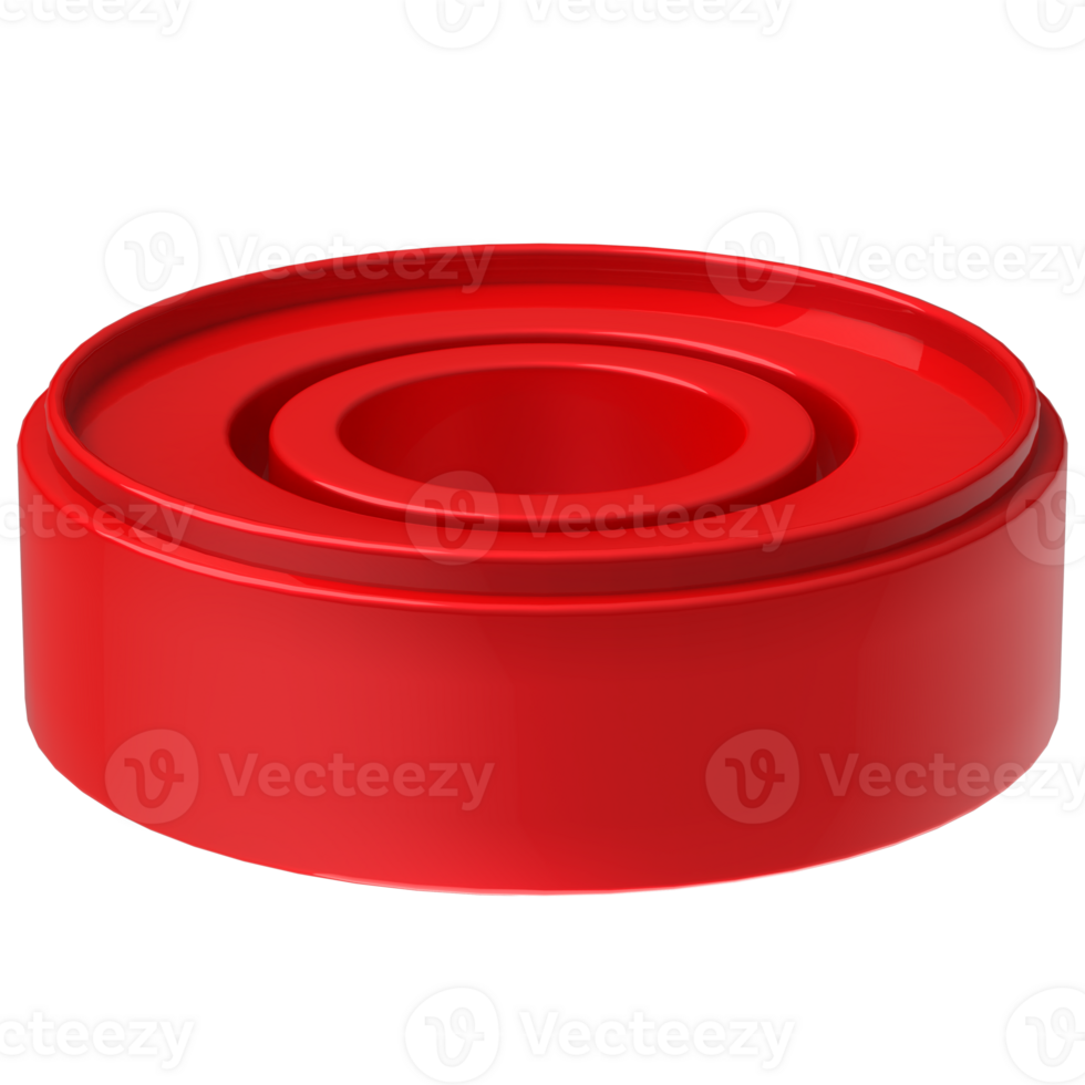 red plastic container with a hole in the middle png