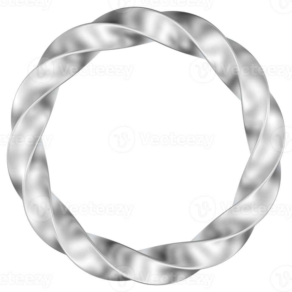 a silver ring on a transparent background 3d png