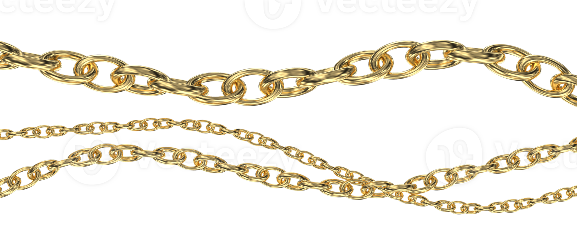 gold chain 3d png