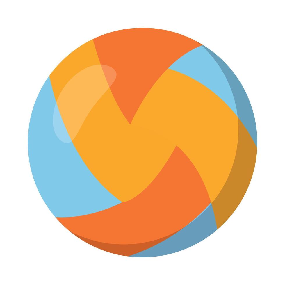Colorful beach ball summer fun vector