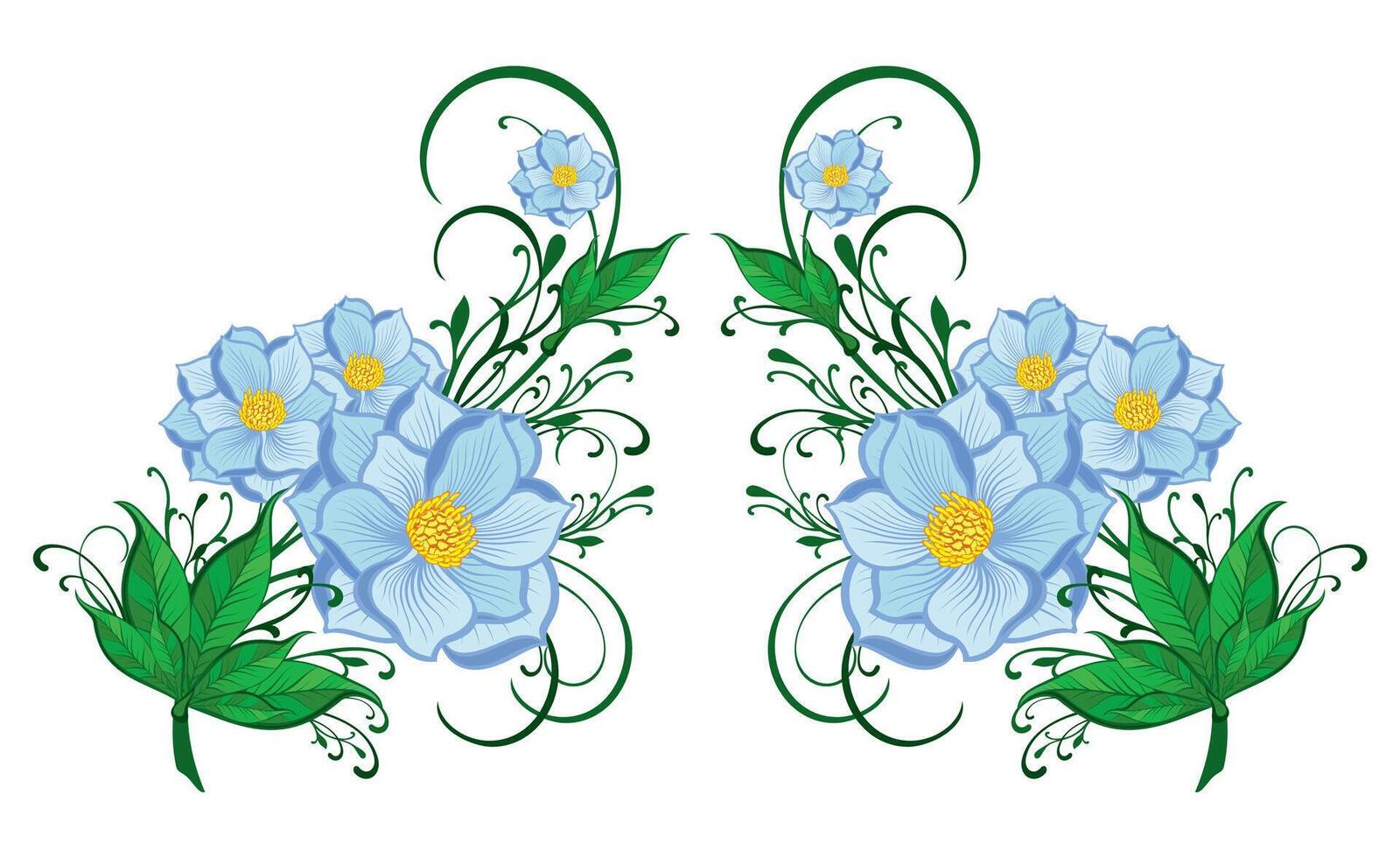 Collection of high quality flowers logo . Decortion for card design. vector