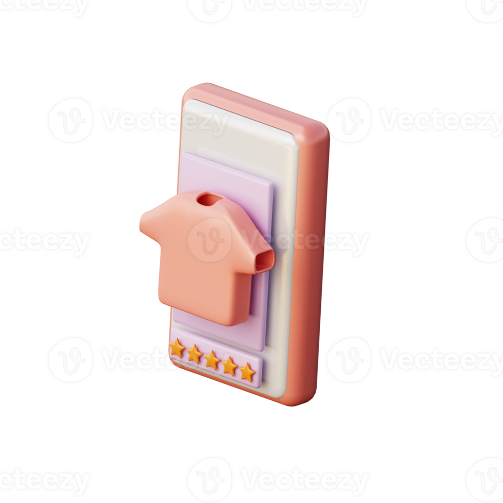 Cute 3D Customer Review Icon Illustration Render png