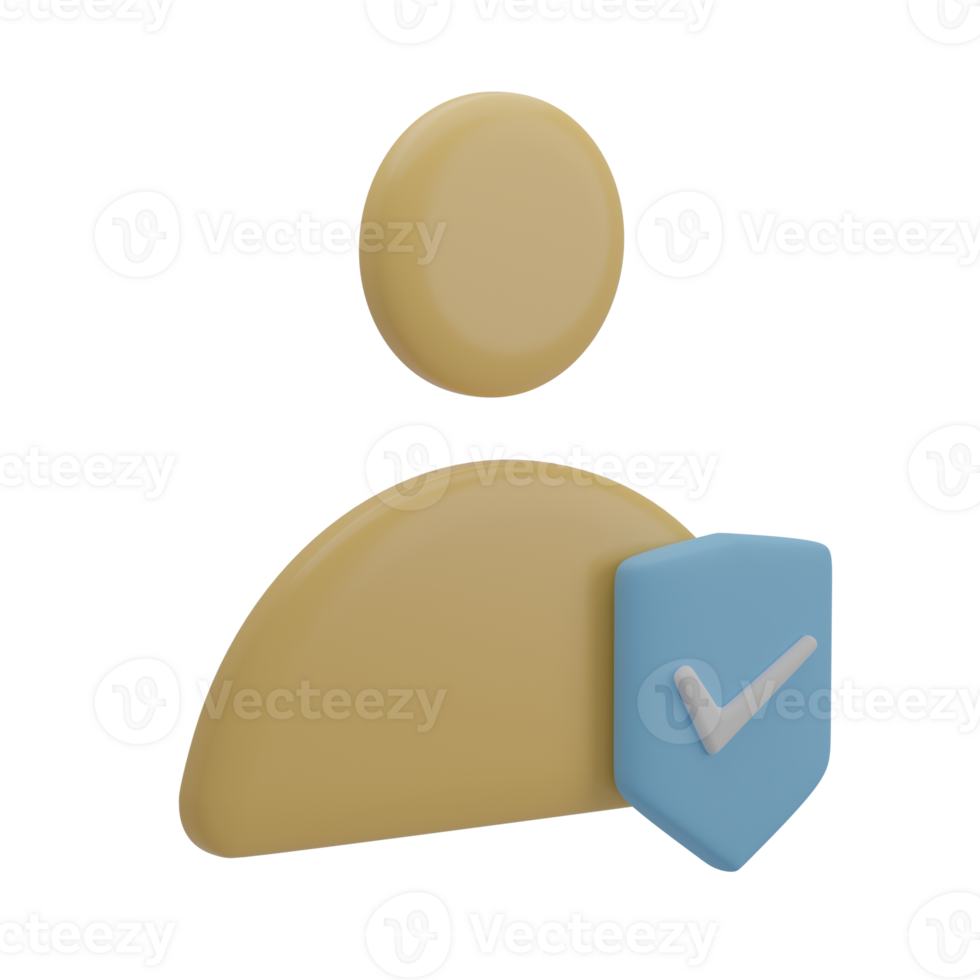 Cute 3D Self Defense Icon Illustration Render png