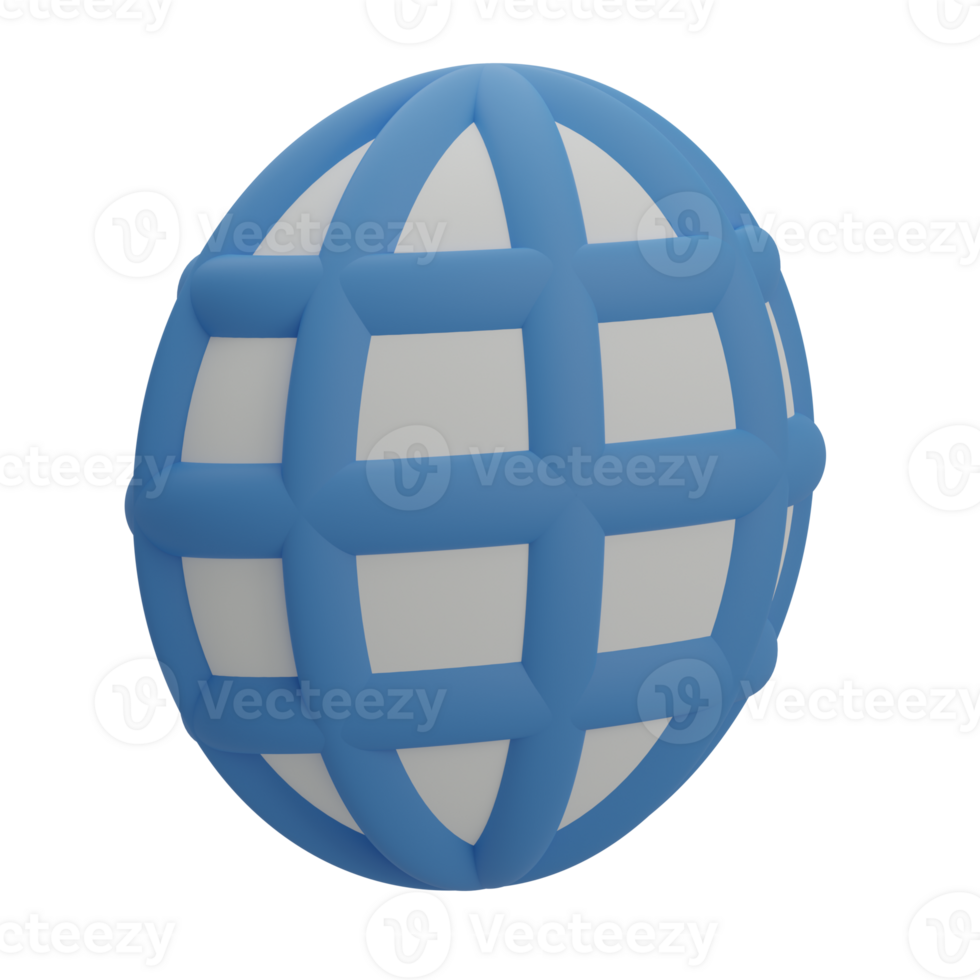 Cute 3D Browser Icon Illustration Render png