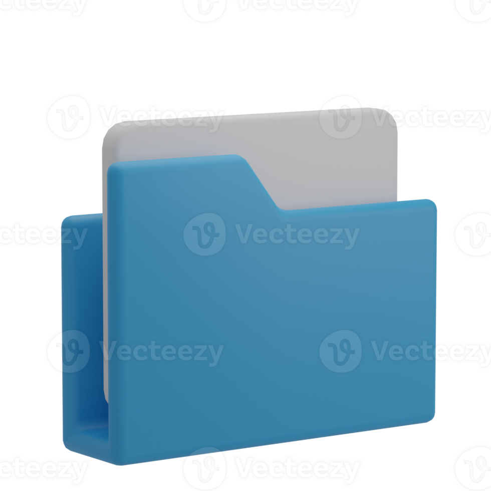 Cute 3D File Manager Icon Illustration Render png