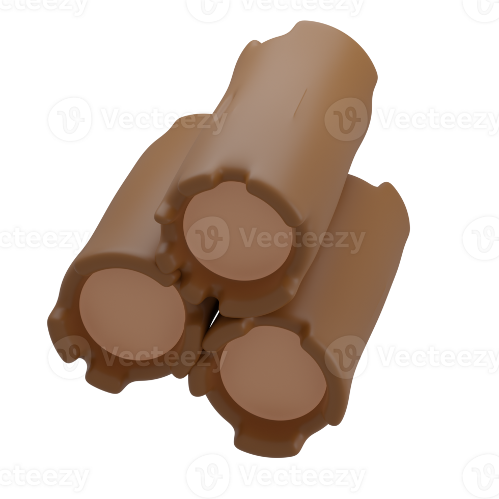 Cute 3D Timber Icon Illustration Render png