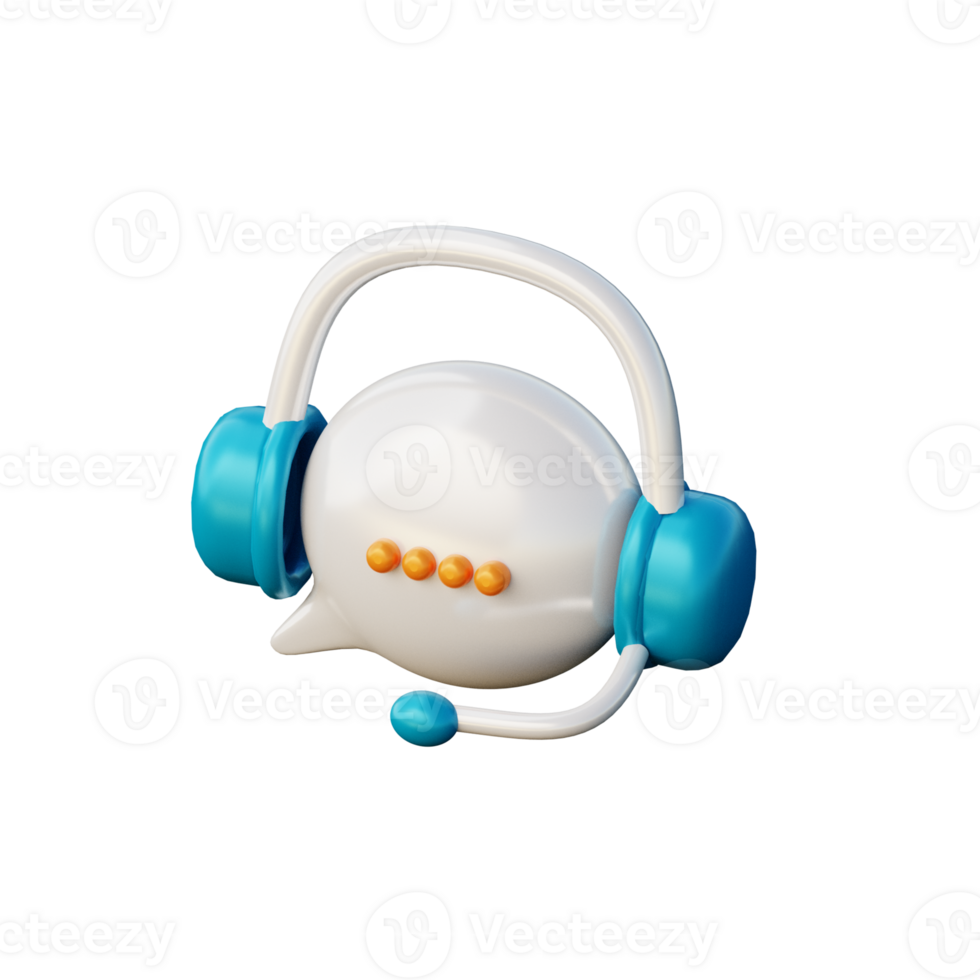 3D Customer Service Icon Illustration Render png