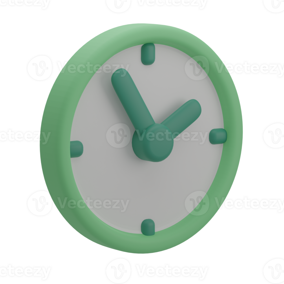 Cute 3D Time Icon Illustration Render png