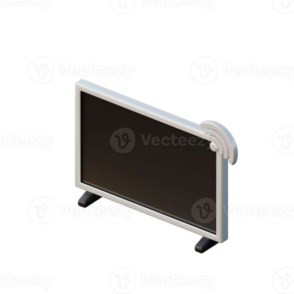 Cute 3D SmartTV Icon Illustration Render png