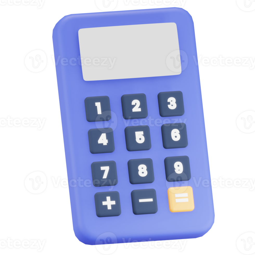 Cute3D Calculator Illustration png