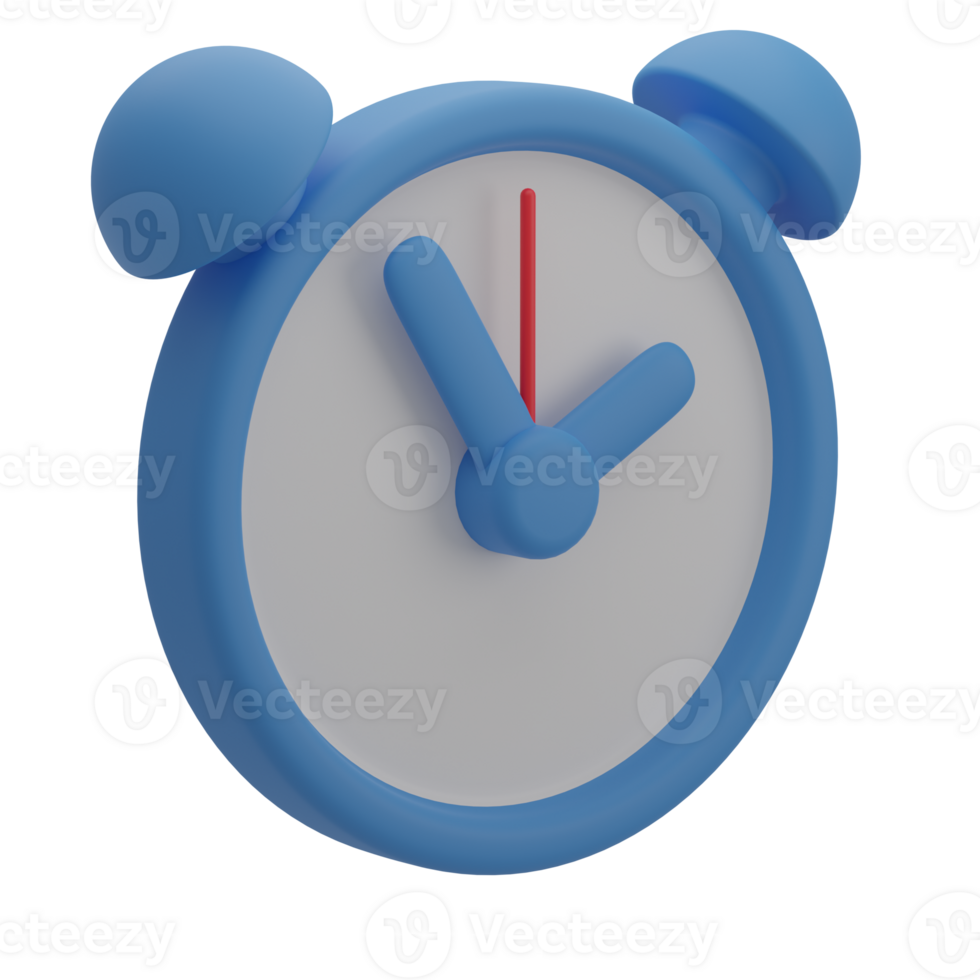 Cute 3D Alarm Icon Illustration Render png