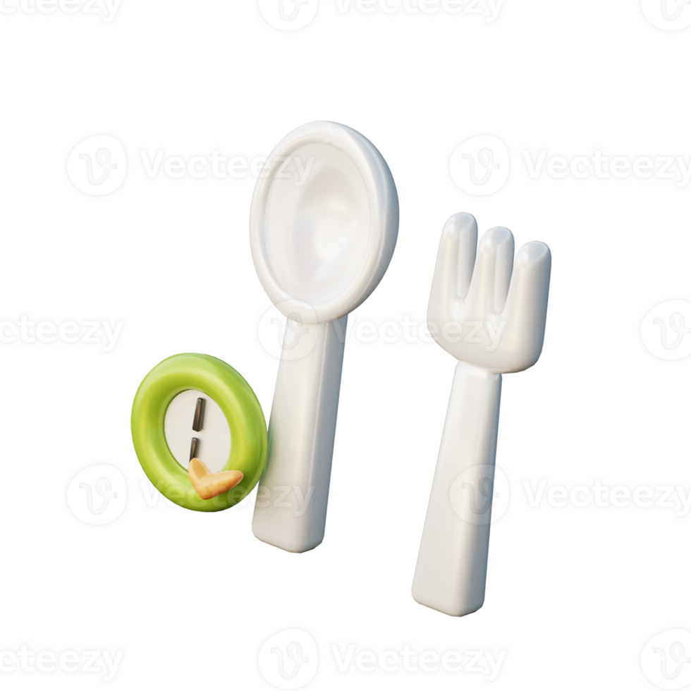 Cute 3D Iftar Icon Illustration Render png