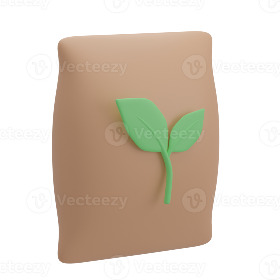 Cute 3D Fertilizer Icon Illustration Render png