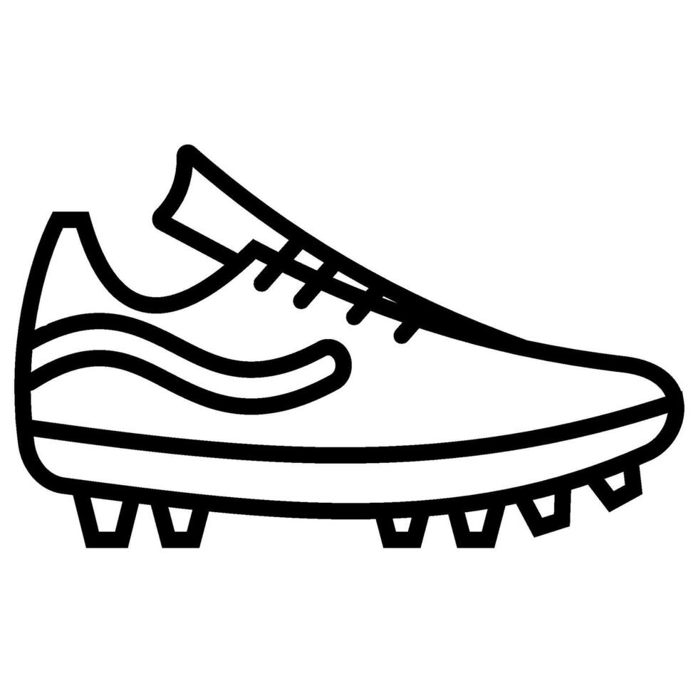 Soccer shoes outline icon vector