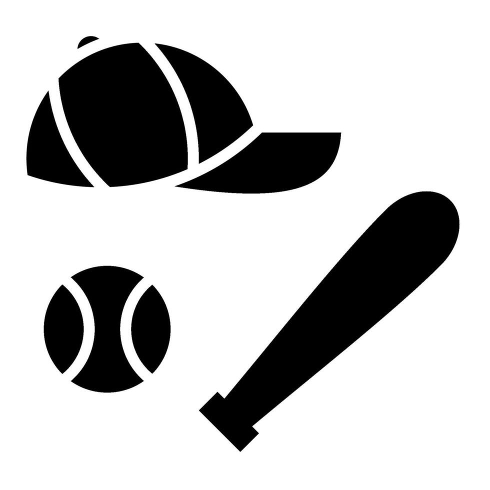 Baseball tool solid icon vector