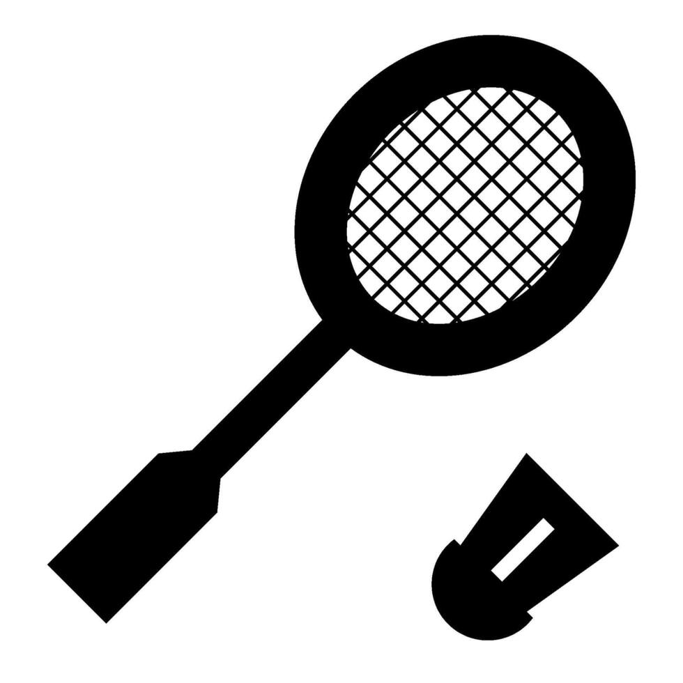 Badminton solid icon vector