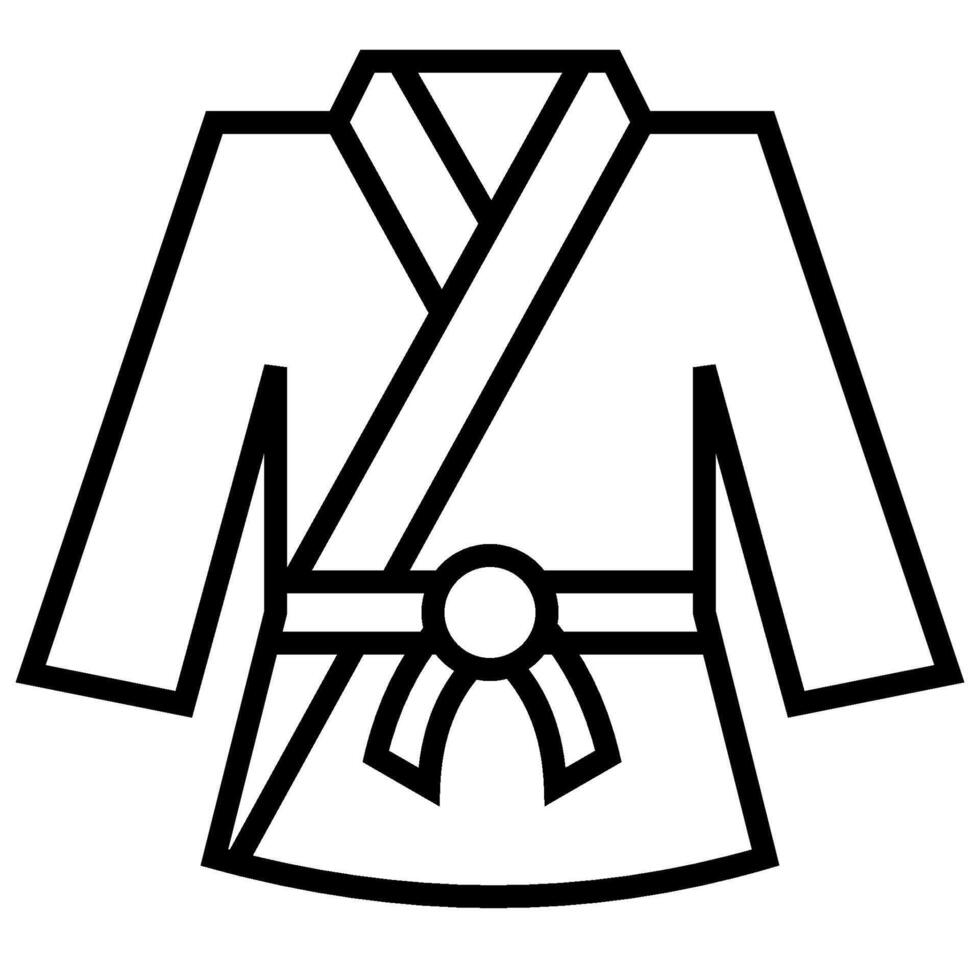 Karate outline icon vector