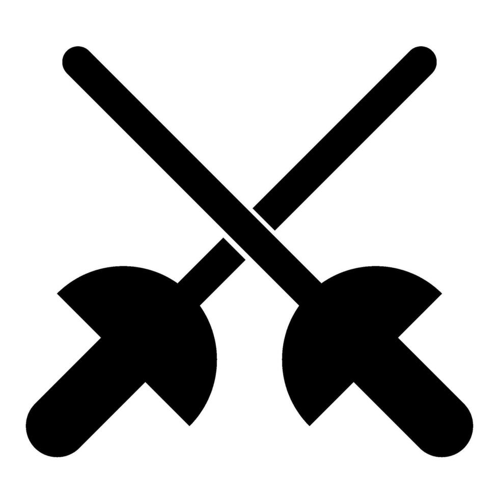 fencing solid icon vector