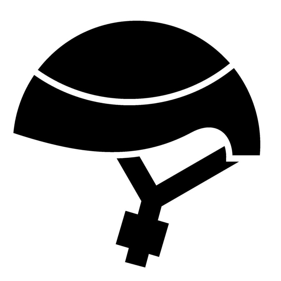 Bike helmet solid icon vector