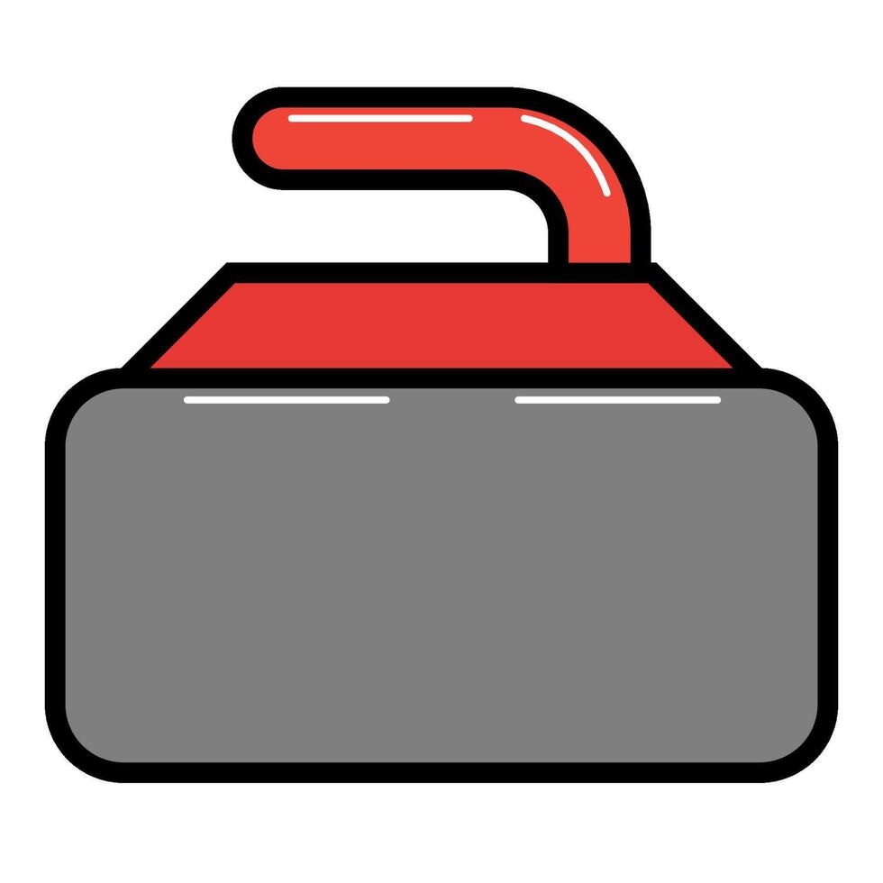 Curling flat icon vector