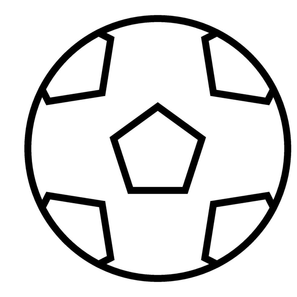 Soccer ball outline icon vector