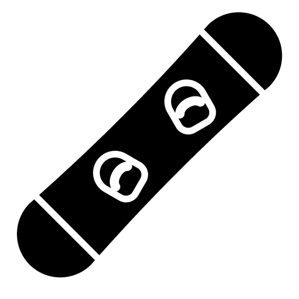 snowboard solid icon vector