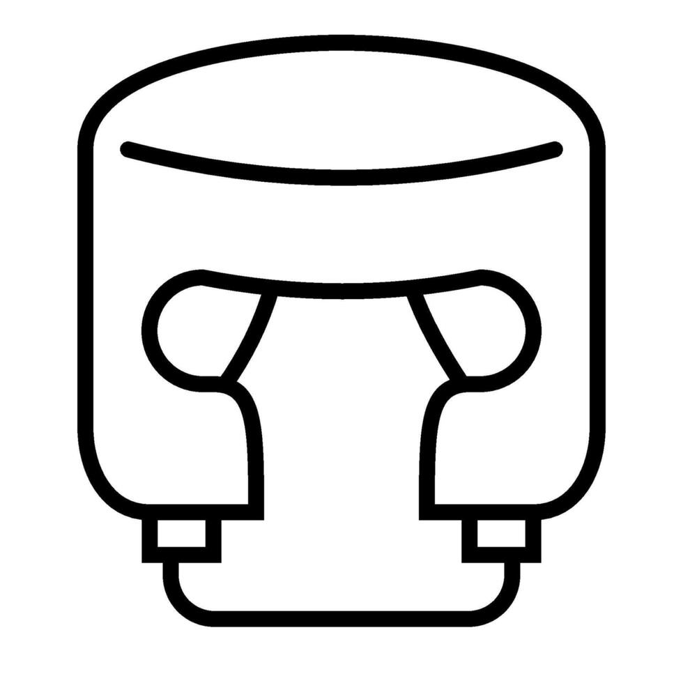 Boxing helmet outline icon vector