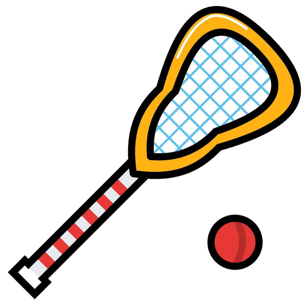 Lacrosse filled outline icon vector