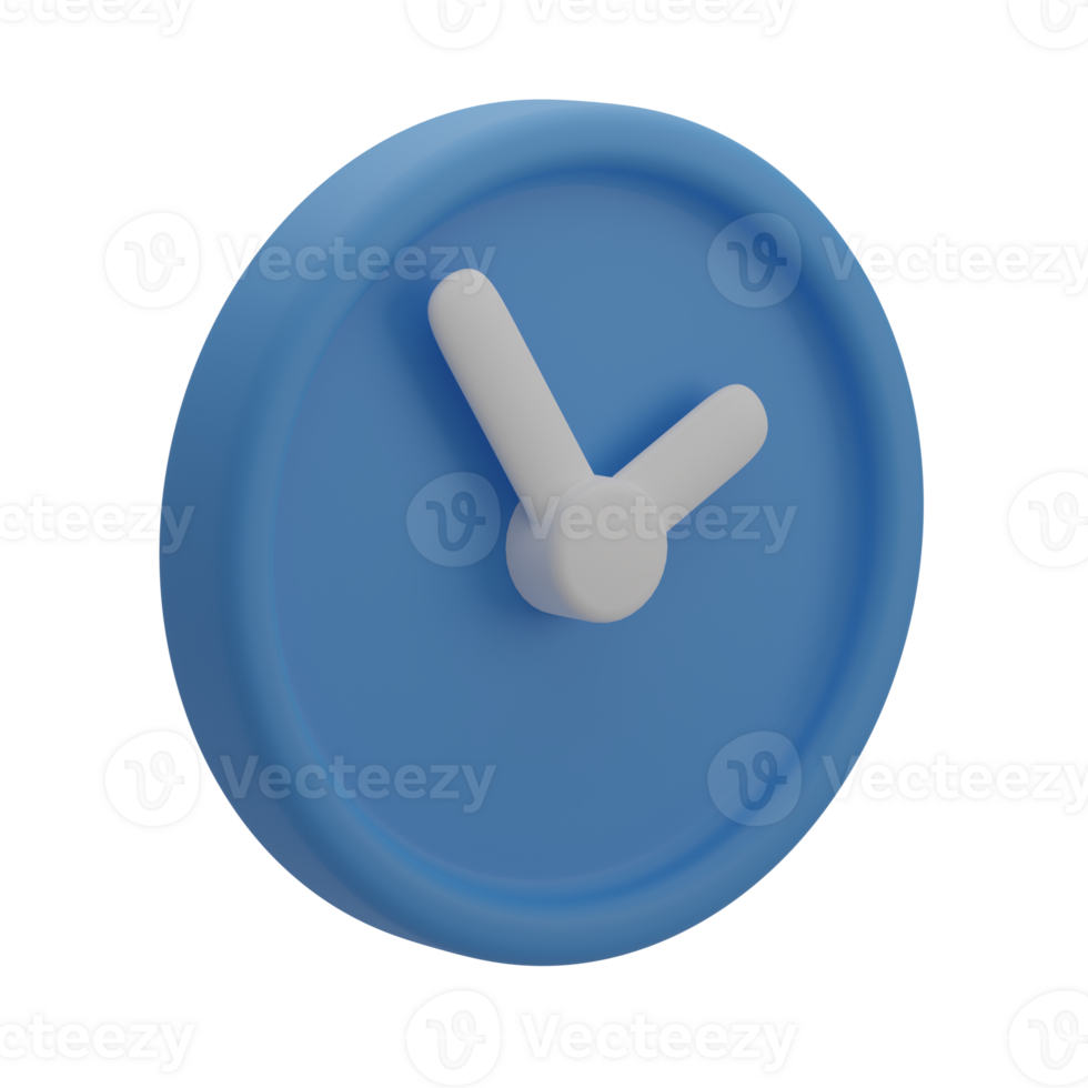 Cute 3D Clock Icon Illustration Render png