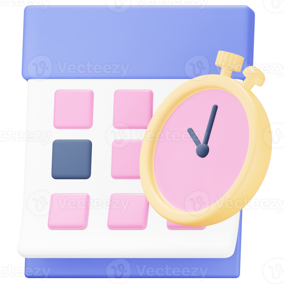 3D Deadline Illustration png