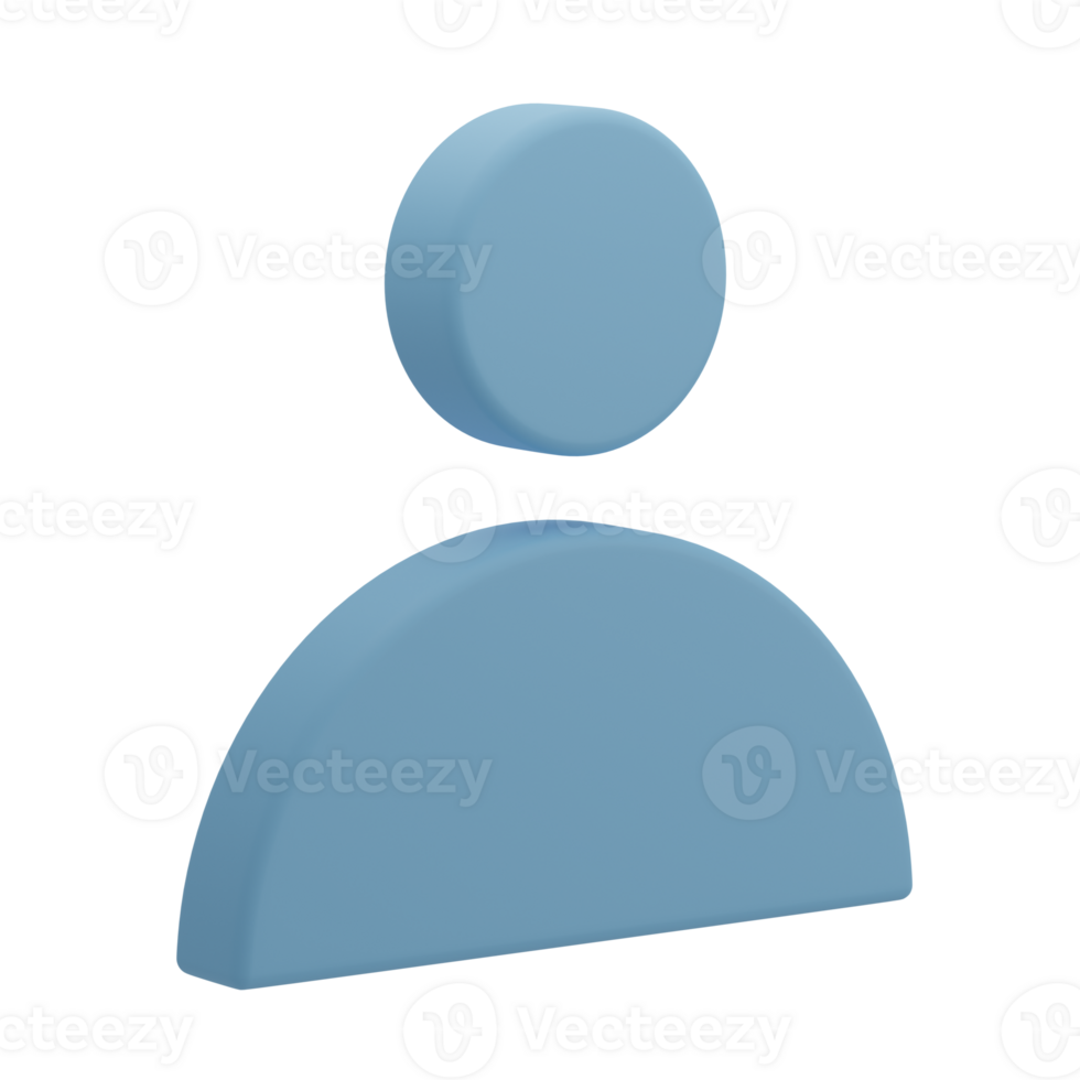 Cute 3D Contact Icon Illustration Render png