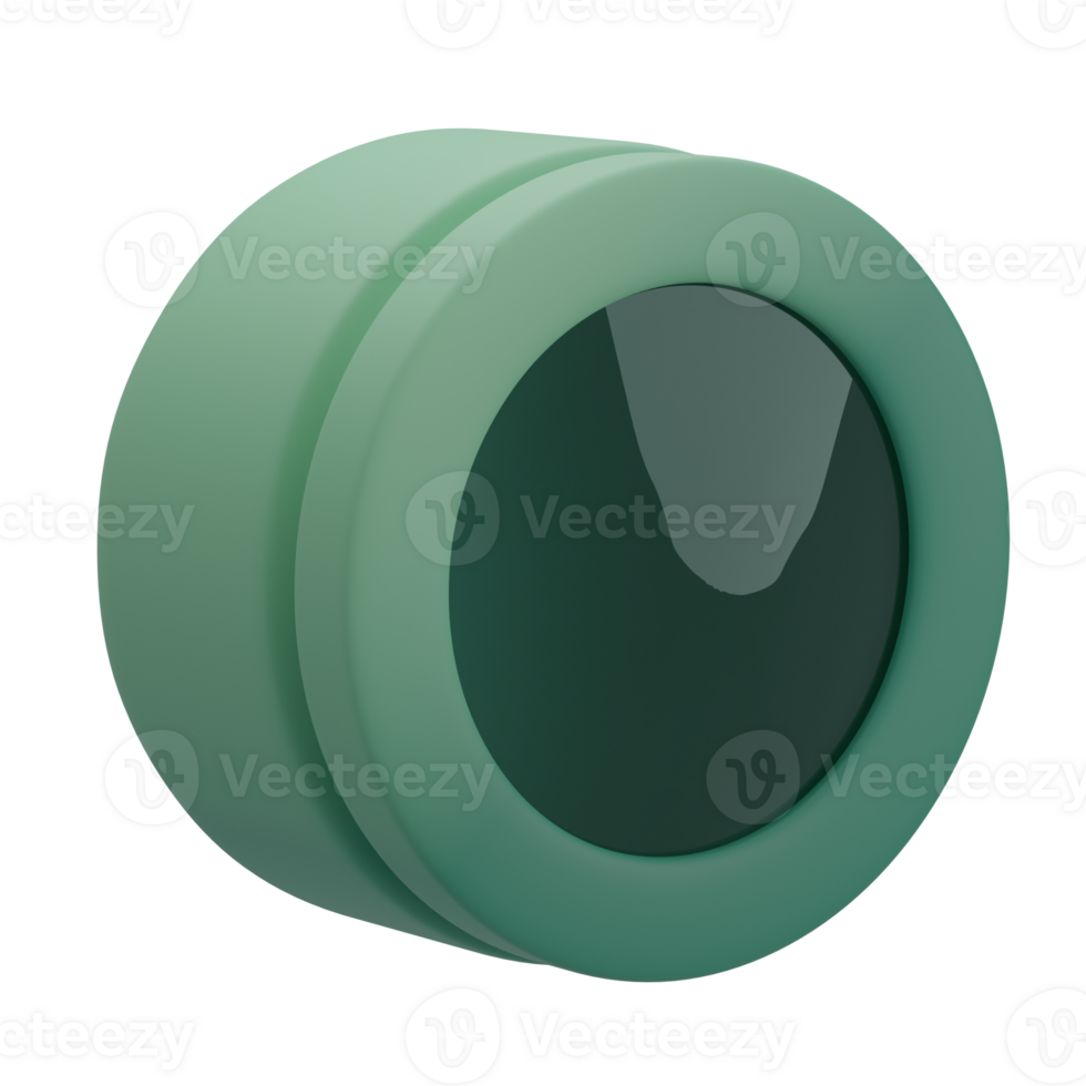 Cute 3D Camera Lens Icon Illustration Render png