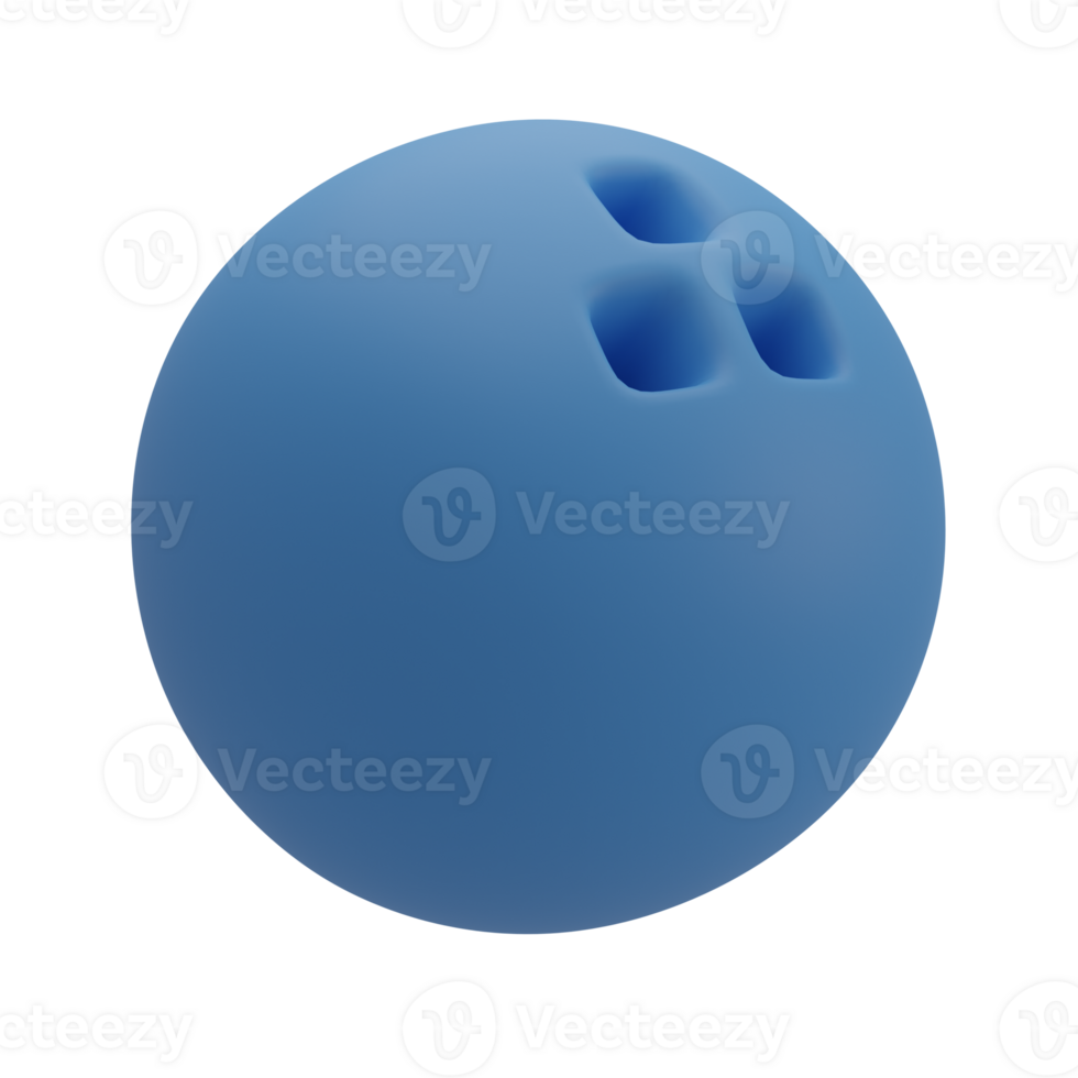 Cute 3D Bowling Ball Icon Illustration Render png