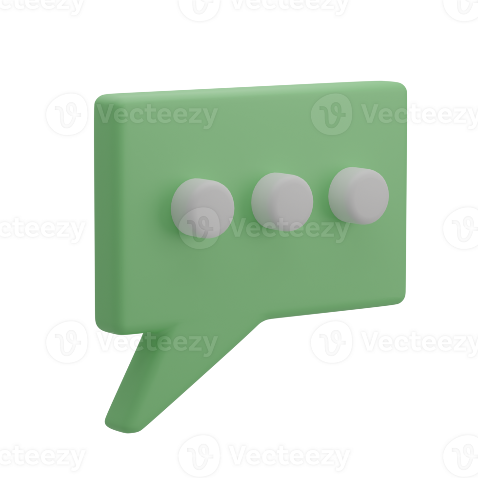 Cute 3D Chat Icon Illustration Render png