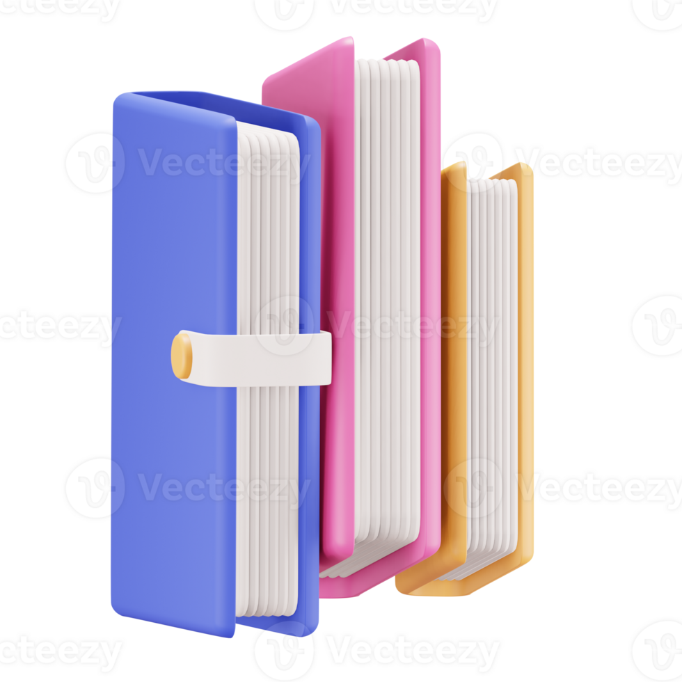 A colorful book with a white cover and blue pages png