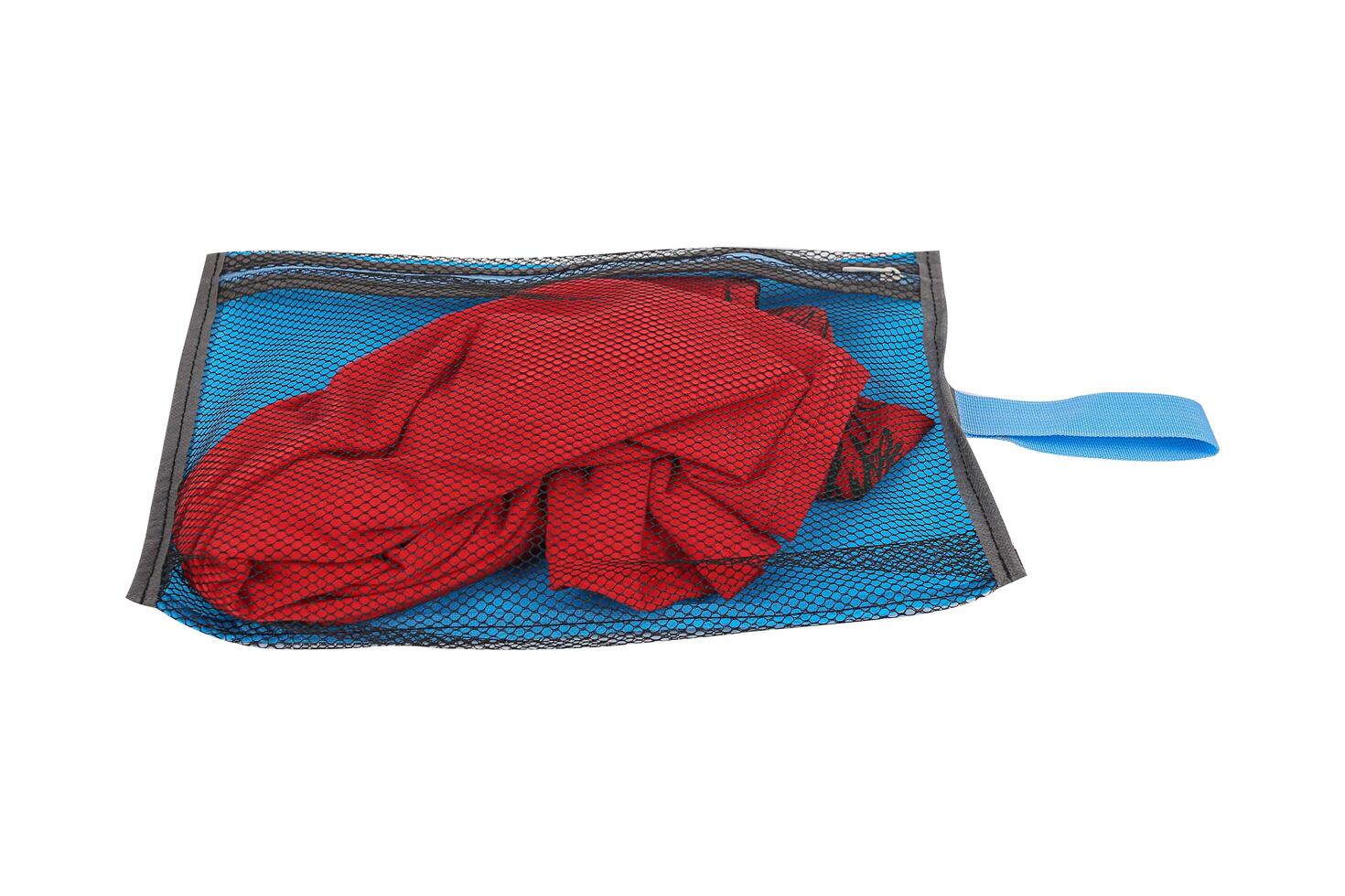 Zippered mesh pocket for storing dirty or clean clothes photo