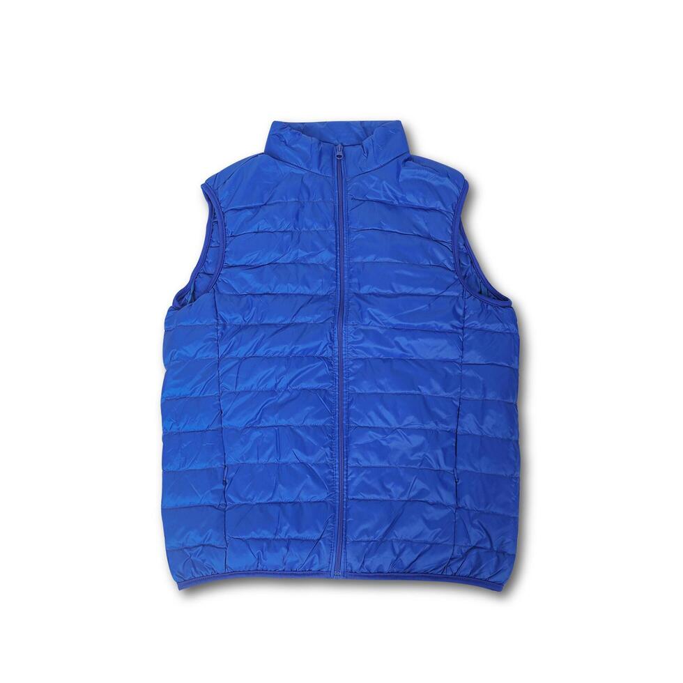Blue winter vest jacket photo