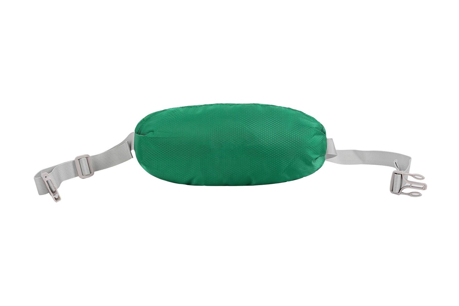 Green running waist bag isolated white background photo