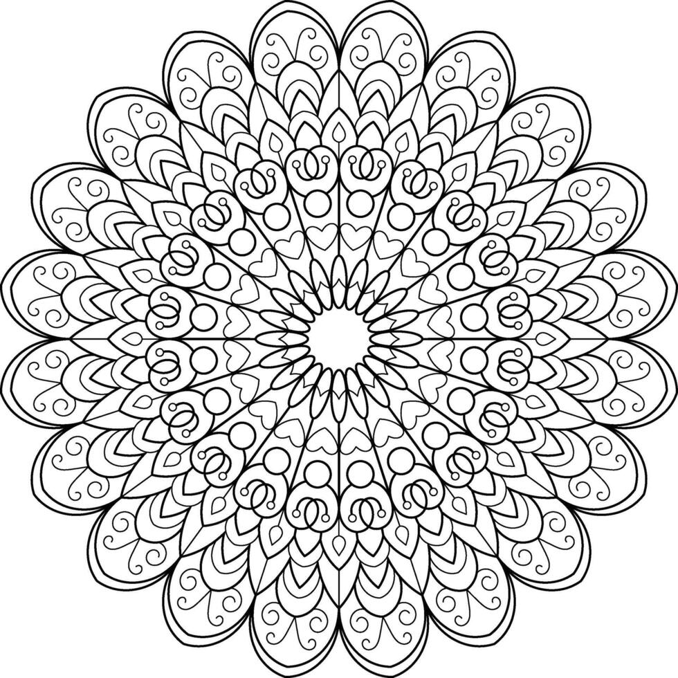 Harmonious Mandala for Creative Projects and Inner Peace vector