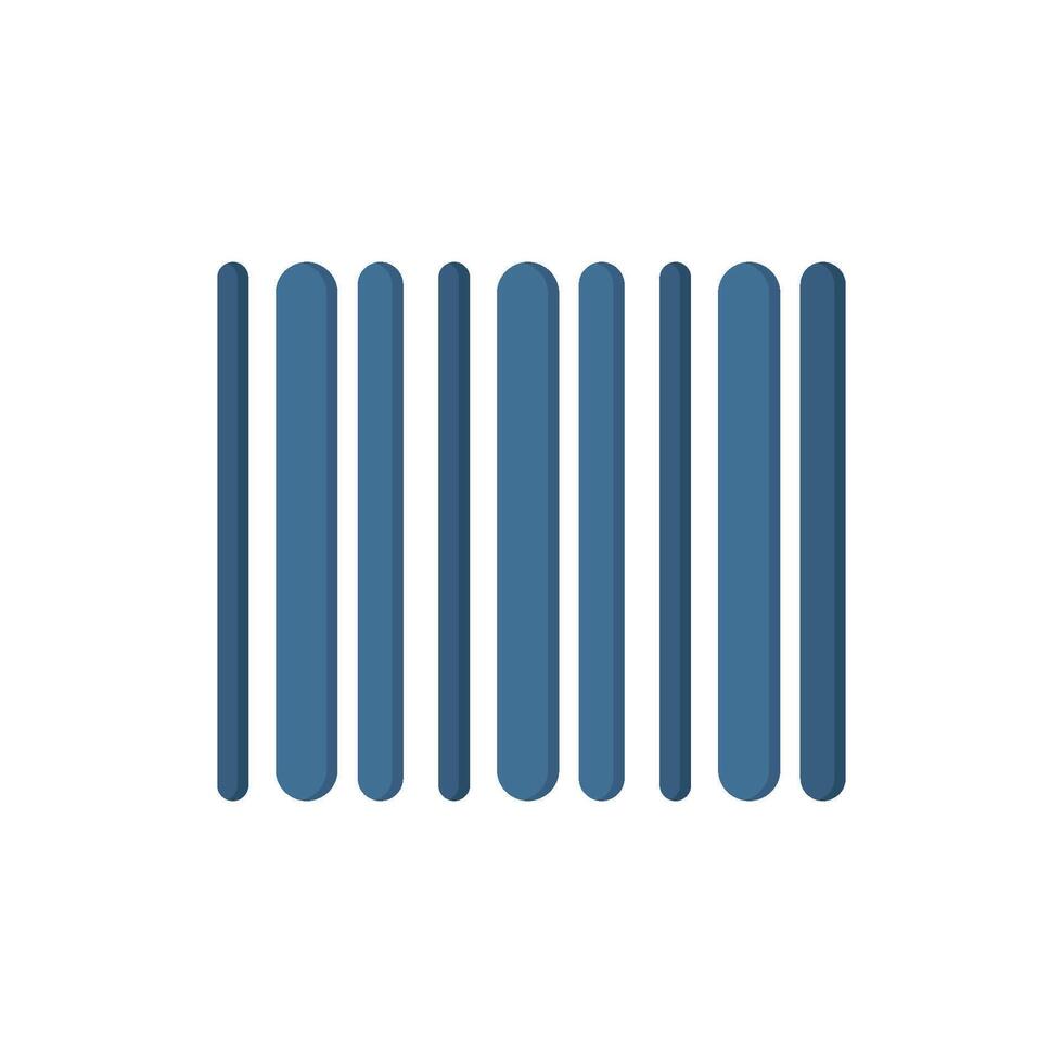 A sleek and stylish shopping icon that features vertical lines, making it perfect for representing various sectors including retail, ecommerce, and shopping applications in a visually appealing way vector