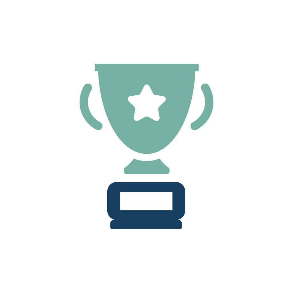 A visually appealing trophy icon that effectively symbolizes rewards, achievements, and success, making it ideal for a variety of applications, including gamification, recognition, and events vector