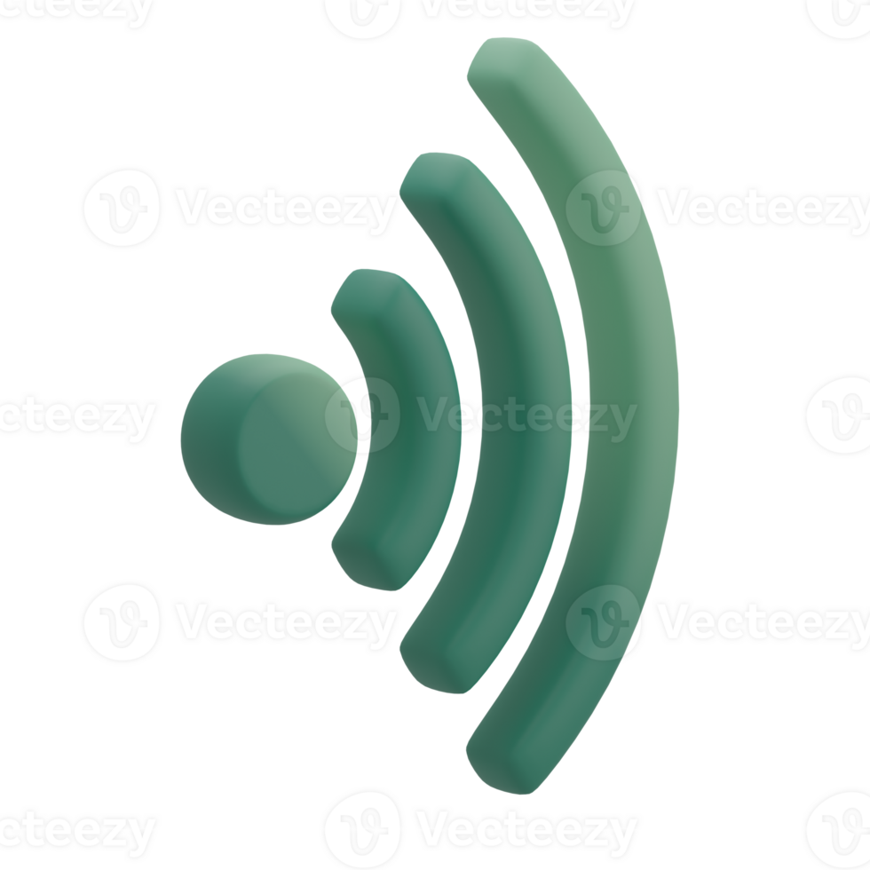 Cute 3D Listening Icon Illustration Render png
