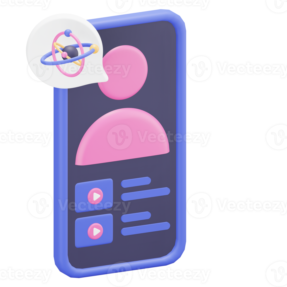 3D Learning App Illustration png