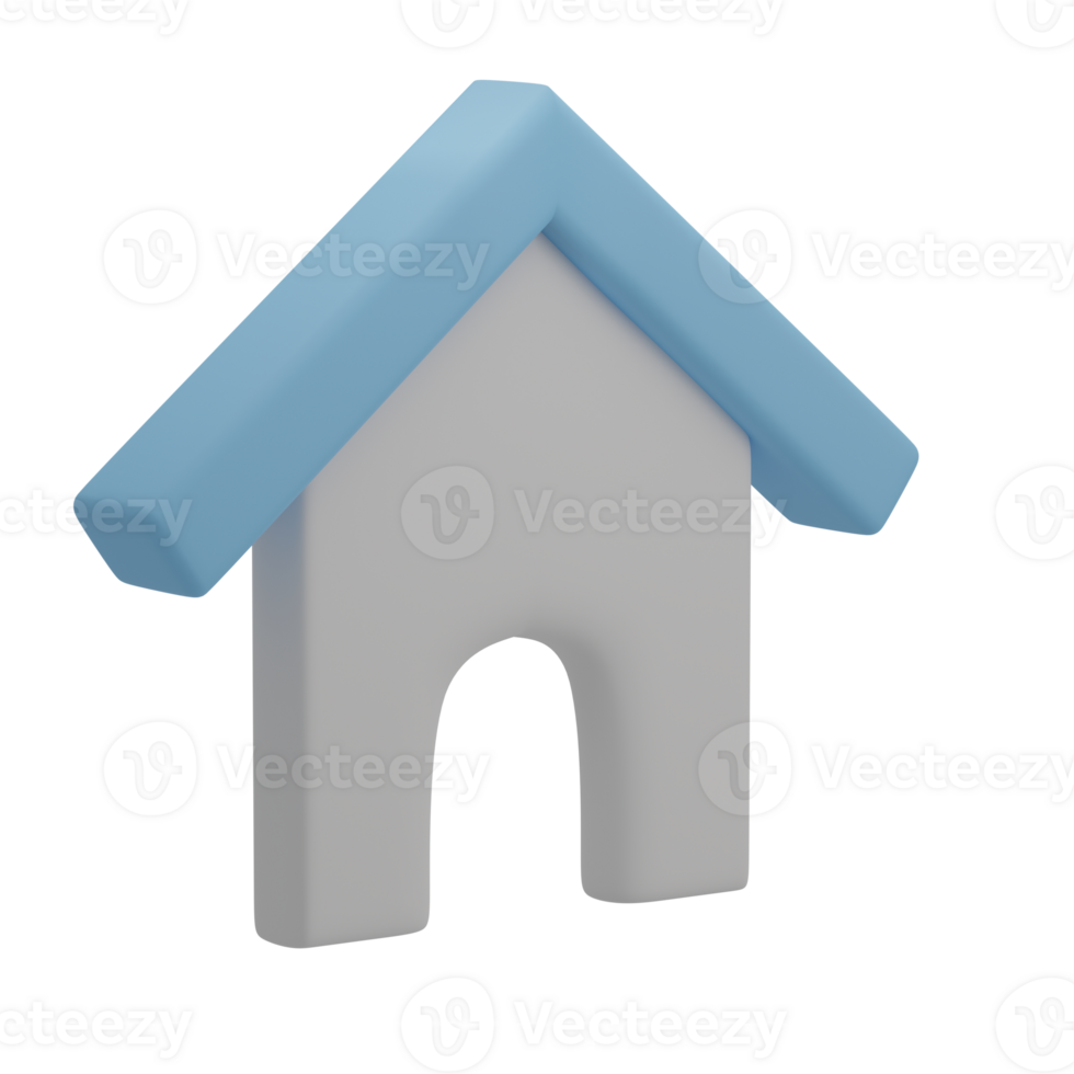 Cute 3D Home Icon Illustration Render png