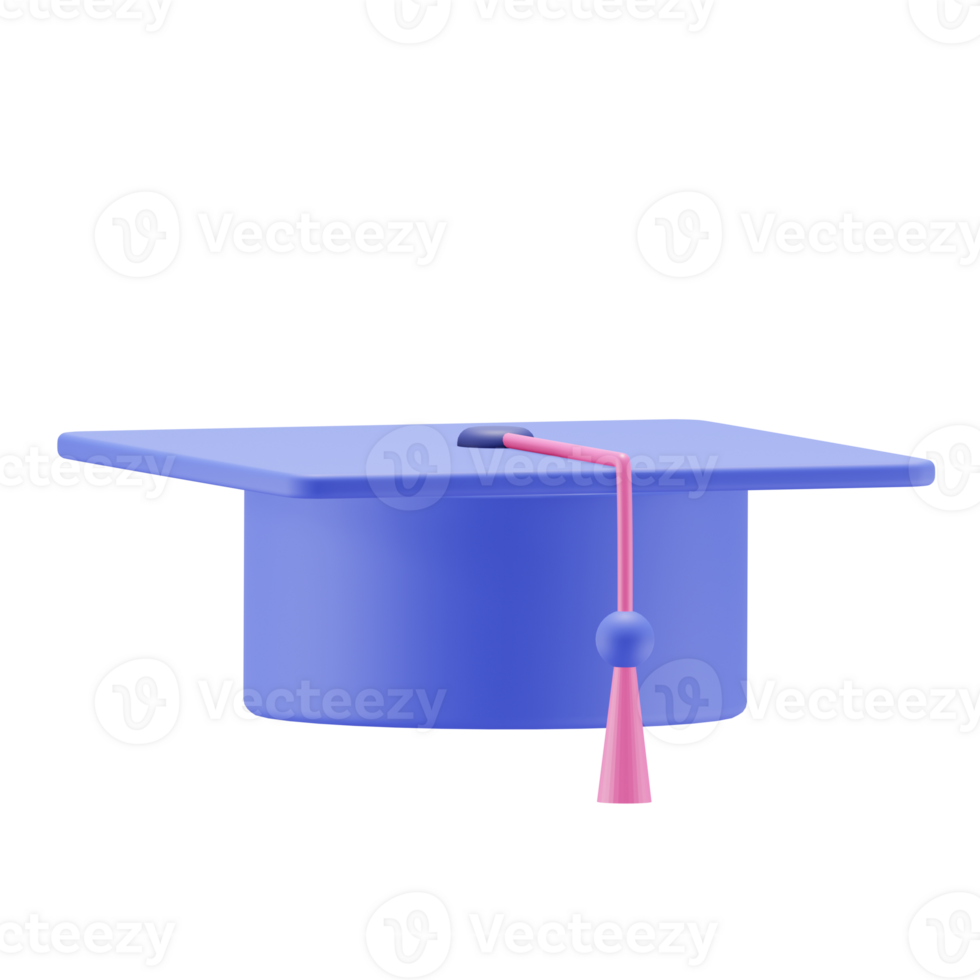 3D Graduation Hat For School Illustration png
