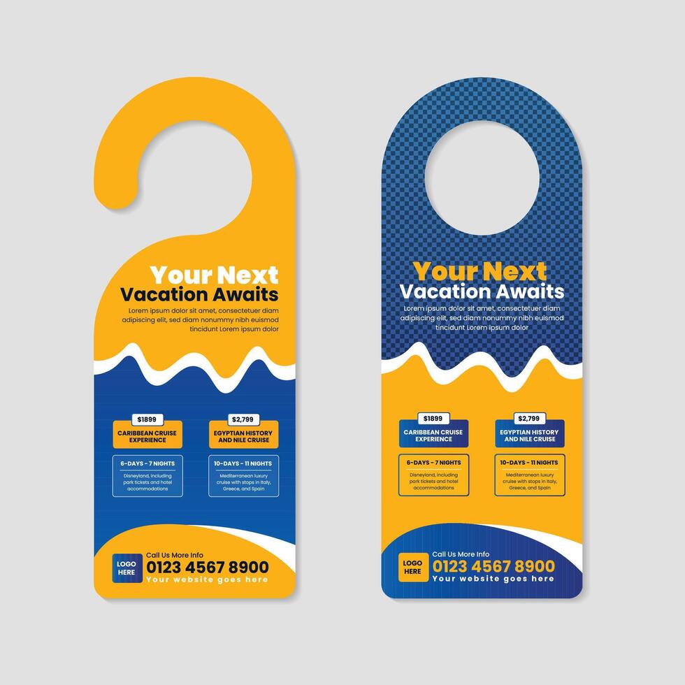 Holiday Deals Door Hanger Design template vector